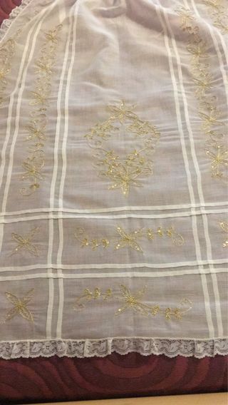 Traje de Fallera Completo Morado y Dorado.