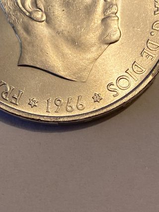 Moneda 100 Pesetas Plata 1966 Franco