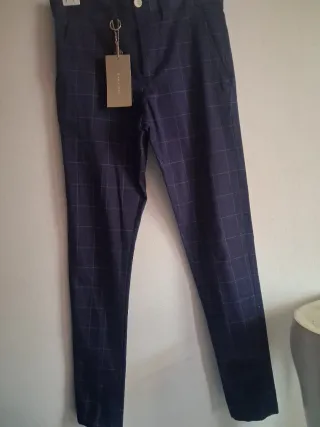 Traje Zara Azul Cuadros