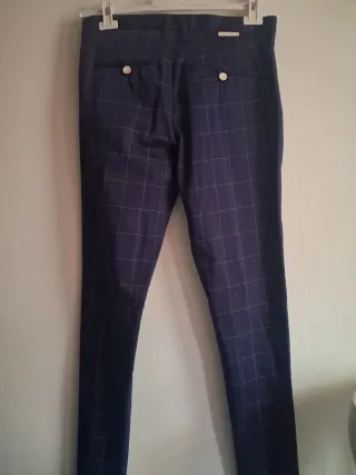 Traje Zara Azul Cuadros