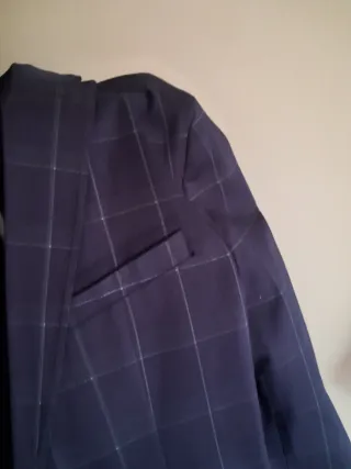 Traje Zara Azul Cuadros