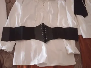 Fajín corsé negro disfraz pirata/pastora