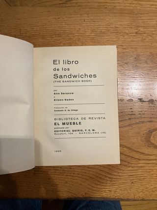 EL LIBRO DE LOS SANDWICHES