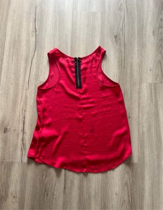 Blusa Stradivarius Roja Cremallera