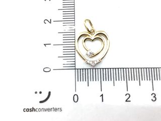 colgante oro 18k con piedra con circonita