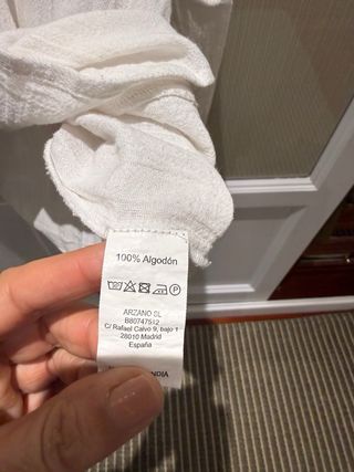 Camisa blanca algodón Renata and Go Talla M