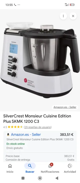 Robot Cocina SilverCrest Monsieur Cuisine