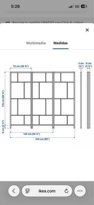 Biombo separador de ambientes IKEA