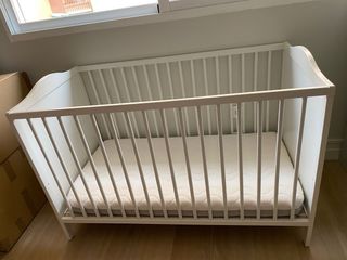 Cuna SMAGORA Ikea 120x60 con colchón Ecus Kids