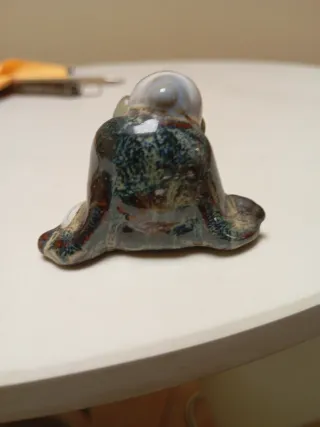 Figura China Cerámica Beige Verde