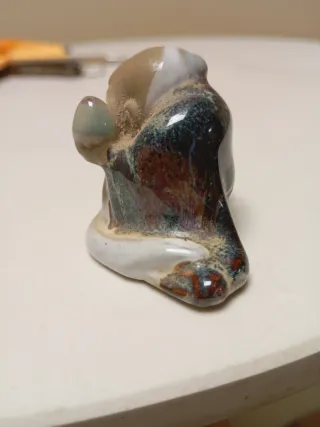 Figura China Cerámica Beige Verde