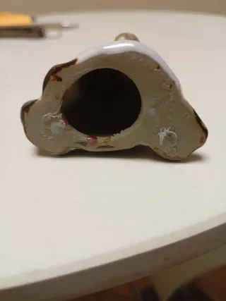 Figura China Cerámica Beige Verde