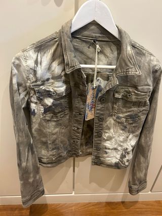 Cazadora corte vaquero mujer