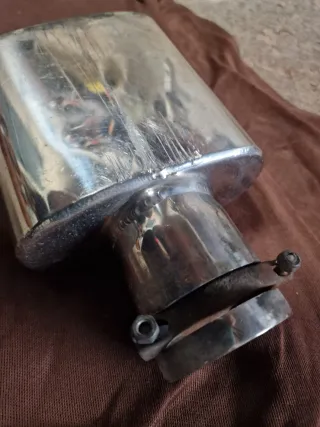 Cola de escape cromada Estilo cupra universal