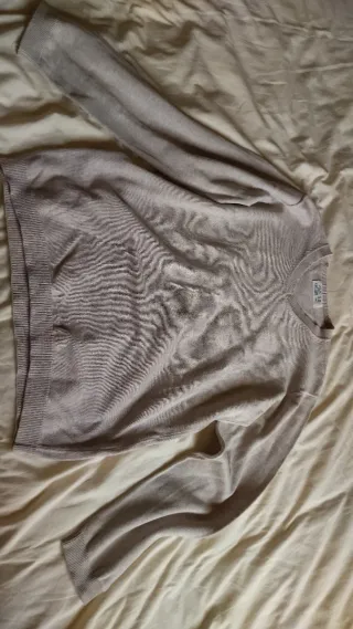 Lote 3 maglioni/sciarpe M (beige, grigio, blu)