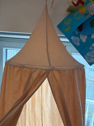 Dosel cuna/cama beige crema