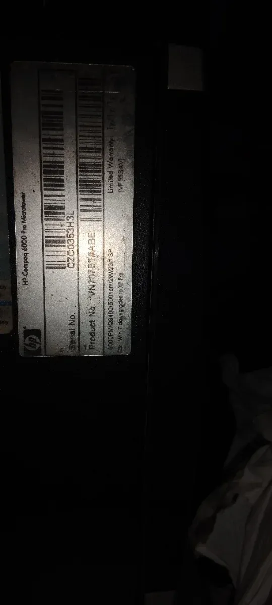 Ordenador Sobremesa HP Negro/Plata