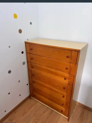 Cómoda de madera 6 cajones