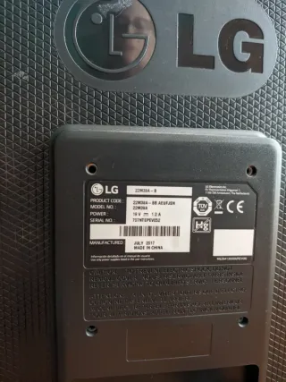 Monitor LG 21 LED Negro
