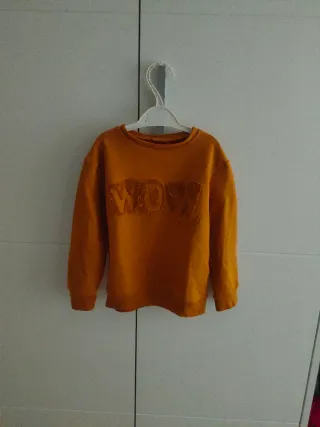 Sudadera niño WOW naranja talla 3-4