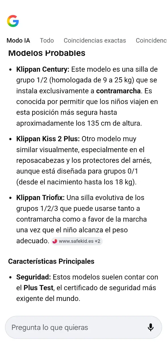Silla de coche grupo 1/2/3