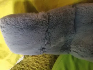 Abrigo de pelo suave azul