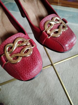 Zapatos de tacón burdeos- talla 35