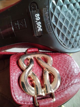 Zapatos de tacón burdeos- talla 35