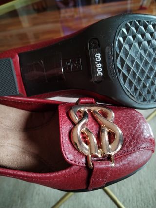 Zapatos de tacón burdeos- talla 35