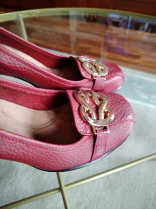 Zapatos de tacón burdeos- talla 35