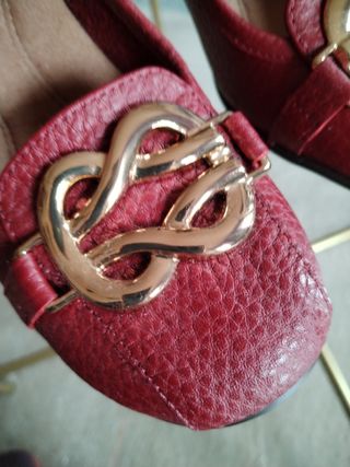 Zapatos de tacón burdeos- talla 35