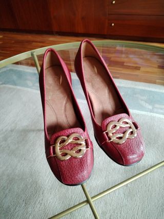 Zapatos de tacón burdeos- talla 35