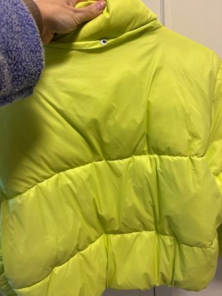 Cazadora acolchada Parfois verde/amarilla