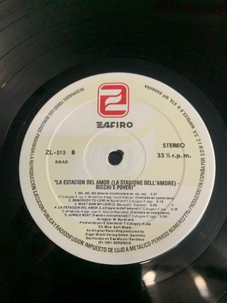 Vinilo Ricchi e Poveri La Estación del Amor