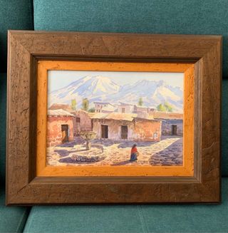 Cuadros peruanos pintados a mano con marco madera