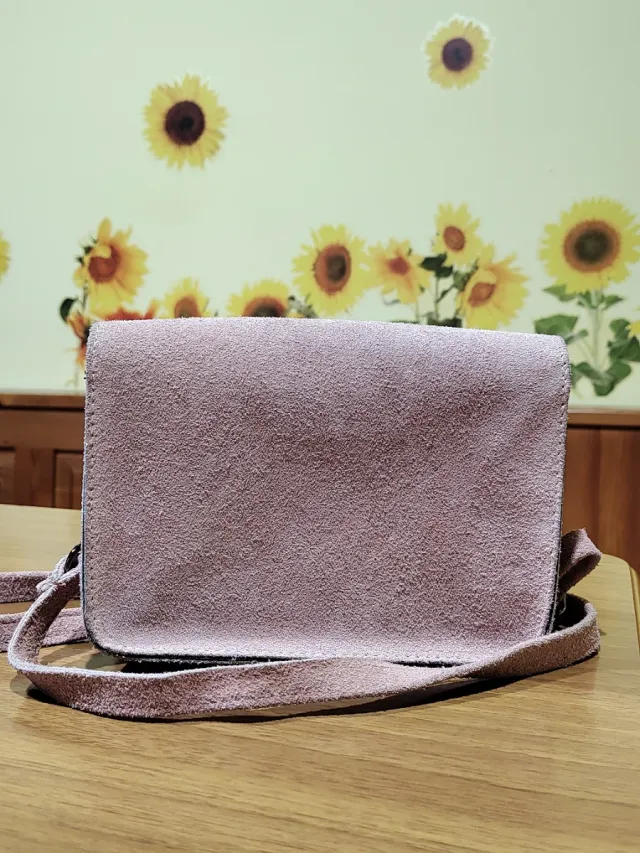 Borsetta rosa con pompon