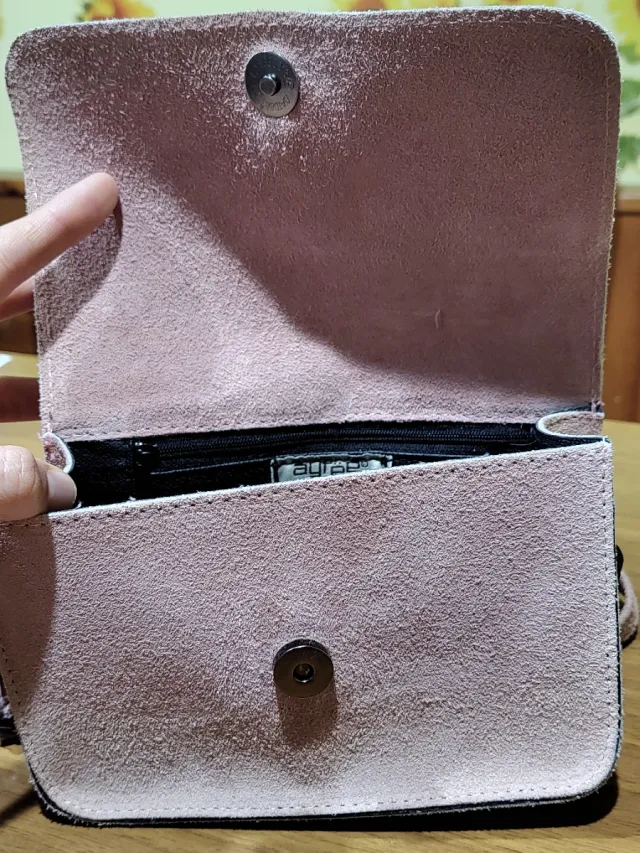 Borsetta rosa con pompon