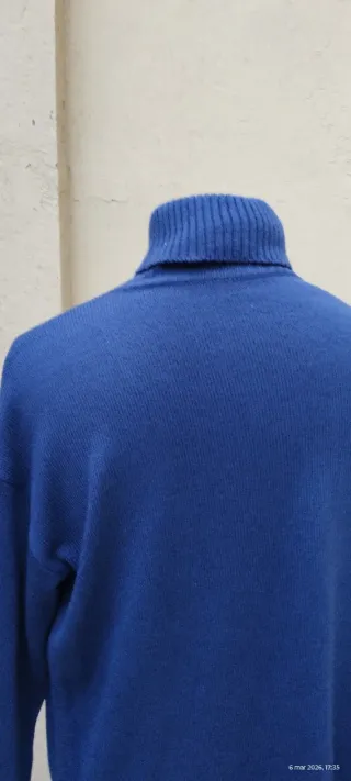 Vestito donna lungo lana tg 56 blu