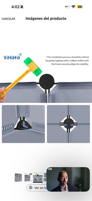 Zapatero 48 pares Plástico Gris Transparente