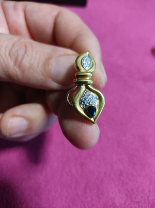 Pendientes y anillo oro 18 kilates