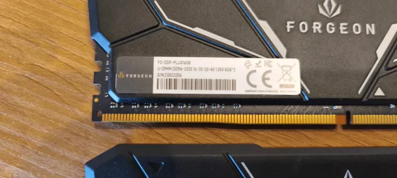 Memoria RAM Forgeon Cyclone DDR4 3200mhz cl16 2x8 afbeelding 2