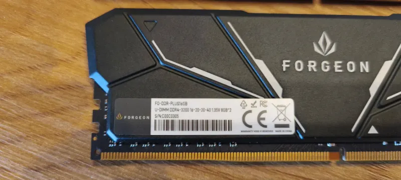 Memoria RAM Forgeon Cyclone DDR4 3200mhz cl16 2x8 afbeelding 3