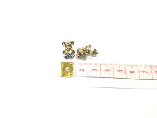 pendientes oro 18k con piedra