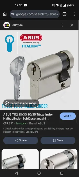 3 Serrature Abus TI12 10/30