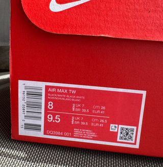 Nike Air Max TW Negro/Blanco Talla 41