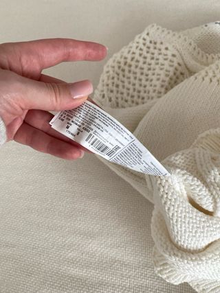 Jersey Mango Calado Crema Talla M