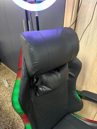 Silla Gaming Negra con Luces LED