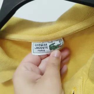 Polo Lacoste Amarelo Tamanho L