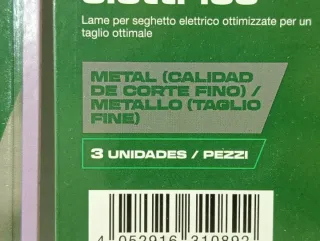 Pack 3 Hojas Sierra Sable Metal PARKSIDE