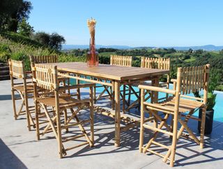 Tavolo da Giardino in Bamboo Stile Orientale 200cm